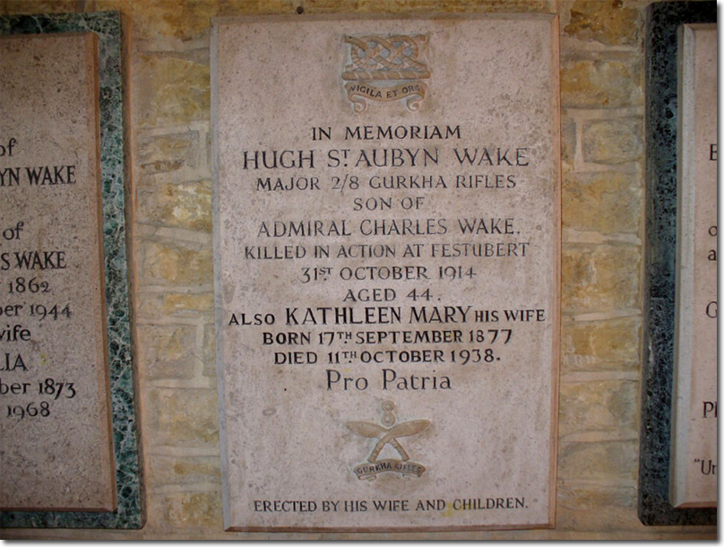 Major Hugh St Aubyn Wake