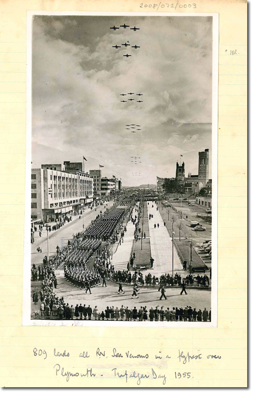 Trafalgar Day 1955, Royal Parade in Plymouth