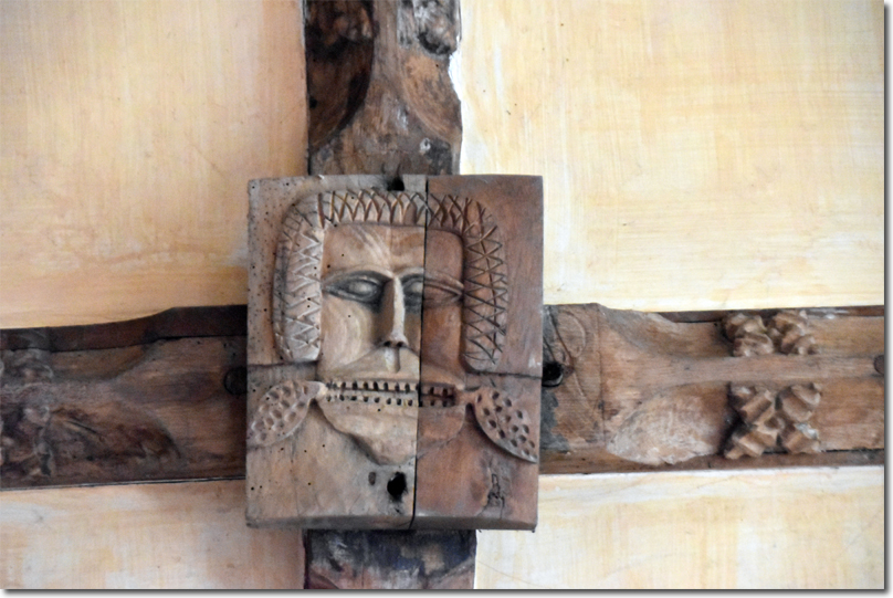 Green Men in St. Andrew's Church, Sampford Courtenay