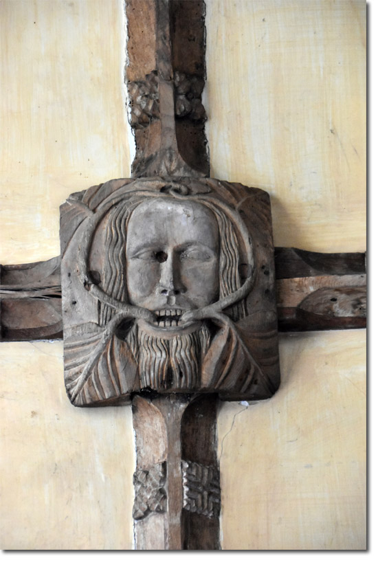 Green Men in St. Andrew's Church, Sampford Courtenay