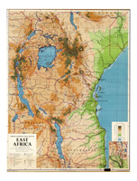 1962 Map of East Africa