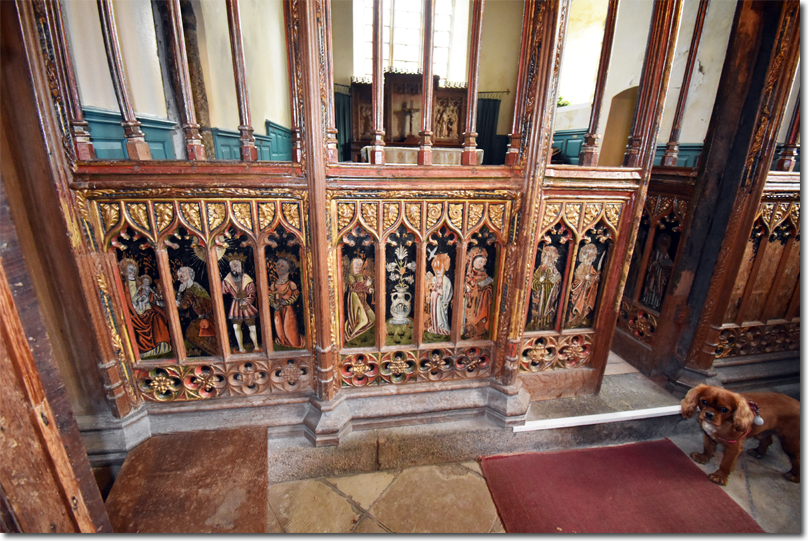 Front of Rood Screen at St Peter's Church at Buckland-in-the-Moor