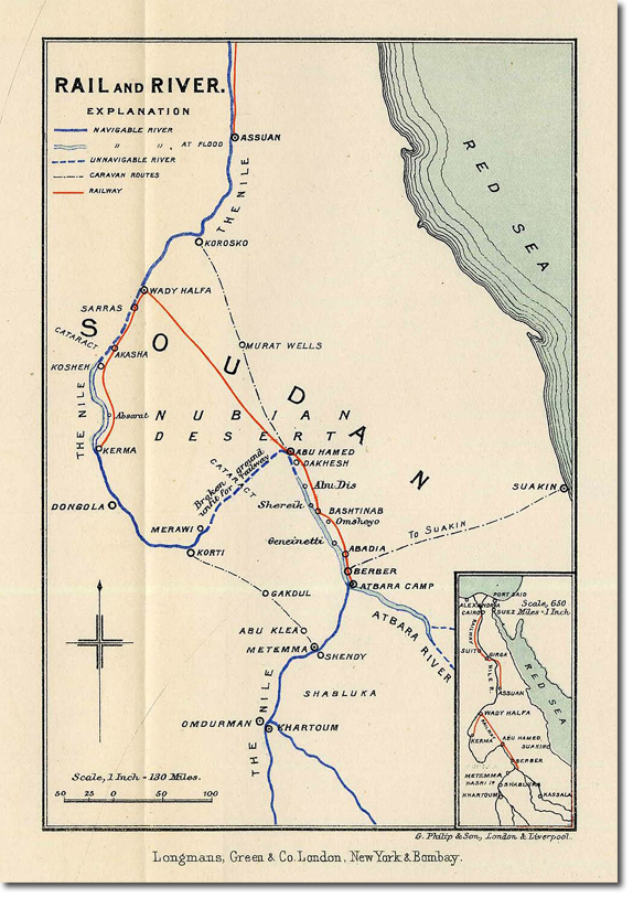 Sudan Railway Map 1898