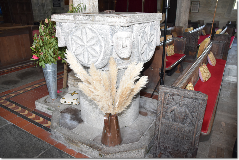 The Norman font at Altarnun