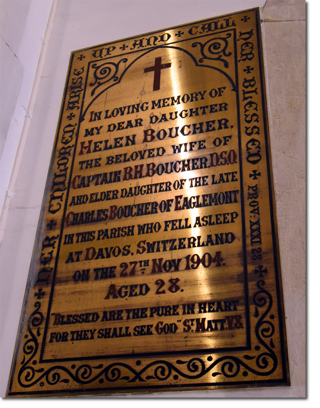 Memorial to Helen Boucher