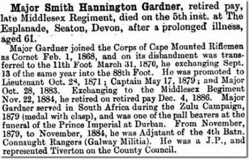 Major Smith Hannington Gardner