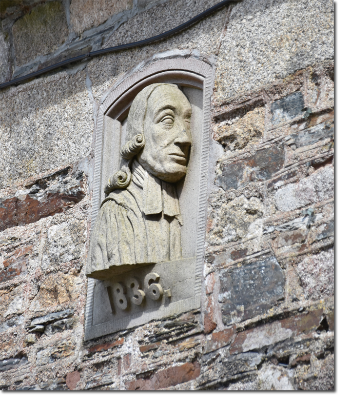 Aged sixteen years, he sculpted a relief portrait of John Wesley over the doorway of Altarnun Wesleyan Chapel next to his home.'
